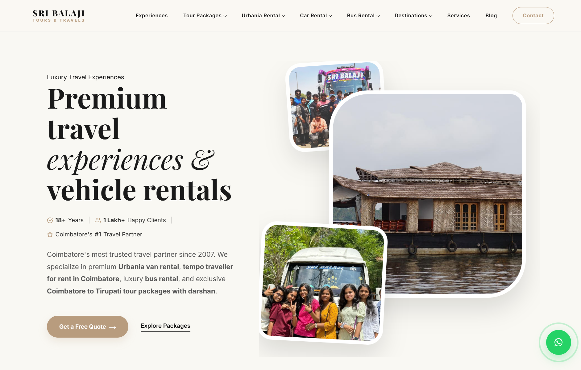 Sri Balaji Tours Project